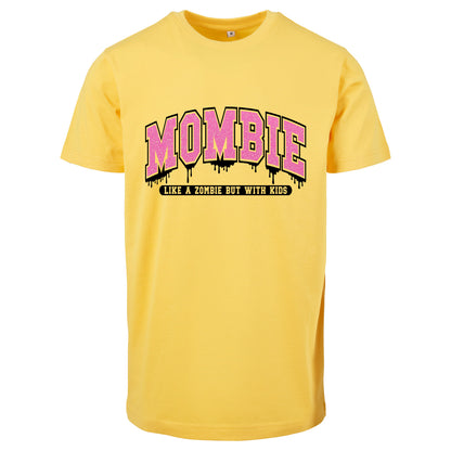 T-Shirt Shirt - Mombie - Druck Neon Glitter Rosa