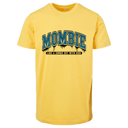T-Shirt Shirt - Mombie - Druck Glitter Blau