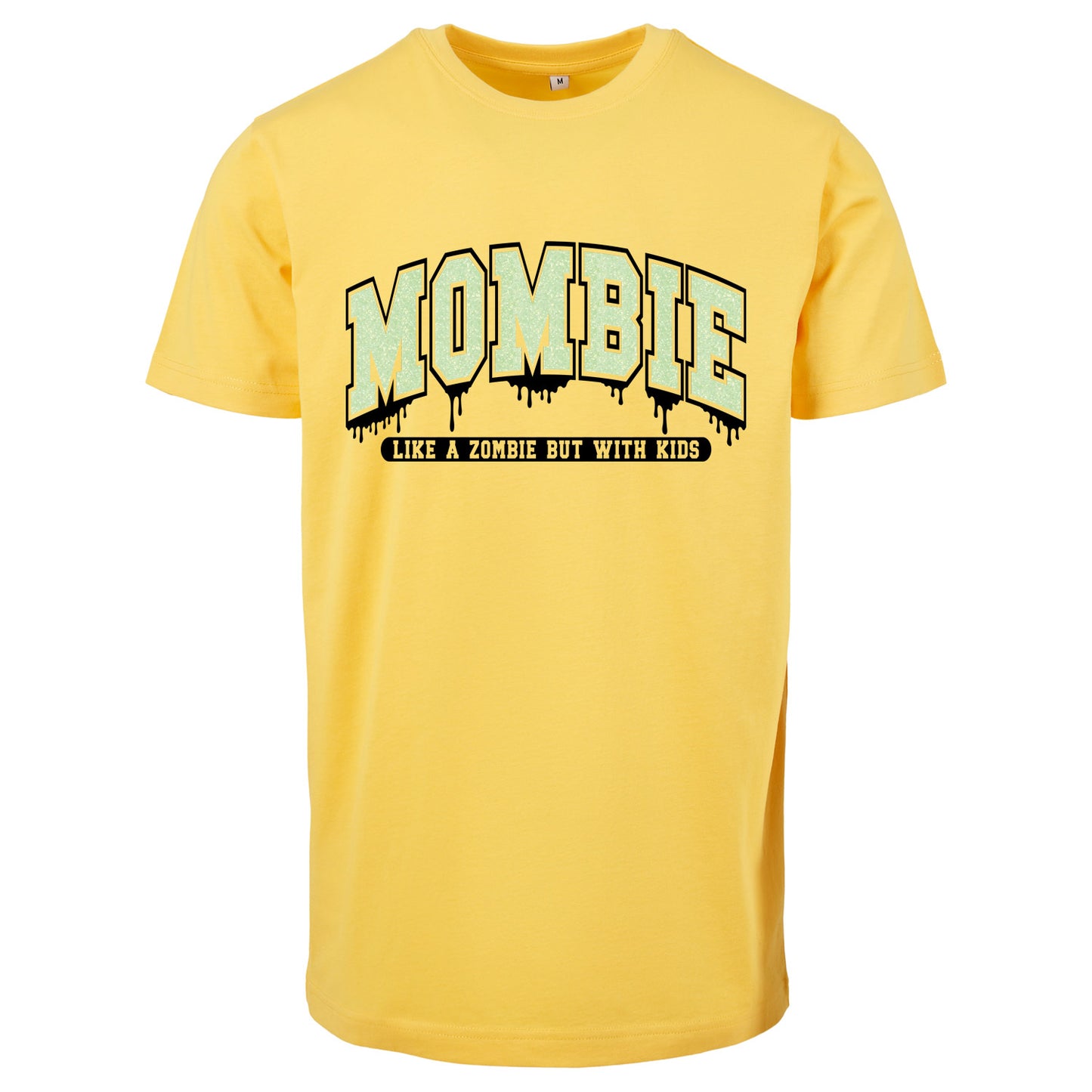 T-Shirt Shirt - Mombie - Druck Glitter Grün