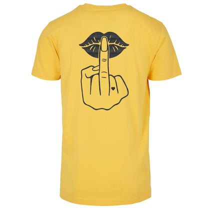 T-Shirt Shirt - Lippen Lips Mittelfinger