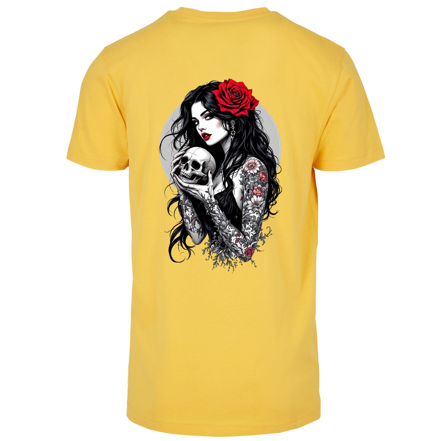 T-Shirt - Gothic Girl with Skull