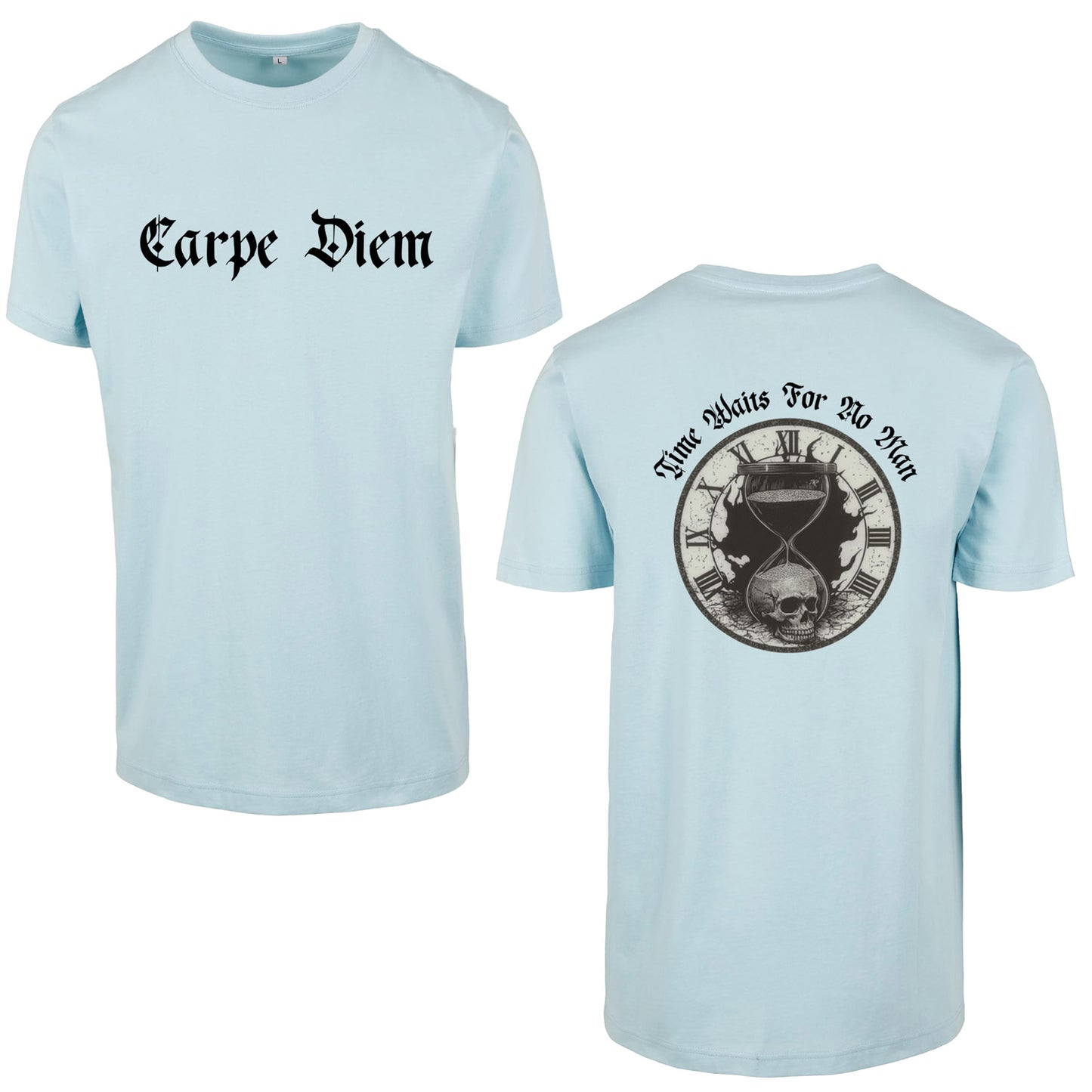 T-Shirt Shirt - Time waits for no man (die Zeit wartet auf niemanden)