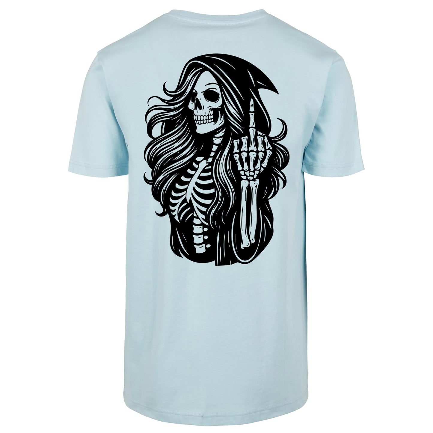 T-Shirt Shirt - Skull Woman Mittelfinger