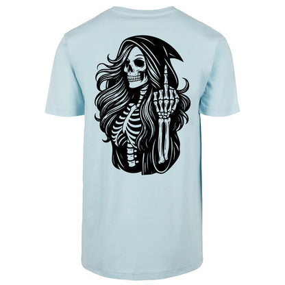 T-Shirt Shirt - Skull Woman Mittelfinger