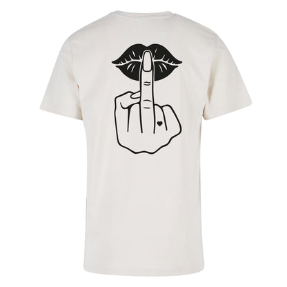 T-Shirt Shirt - Lippen Lips Mittelfinger