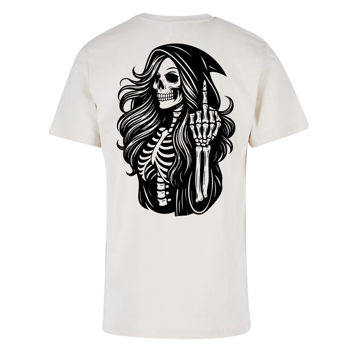 T-Shirt Shirt - Skull Woman Mittelfinger