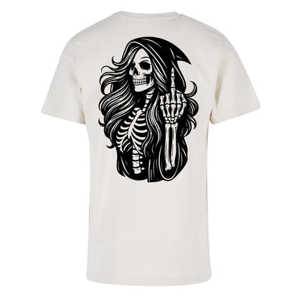 T-Shirt Shirt - Skull Woman Mittelfinger