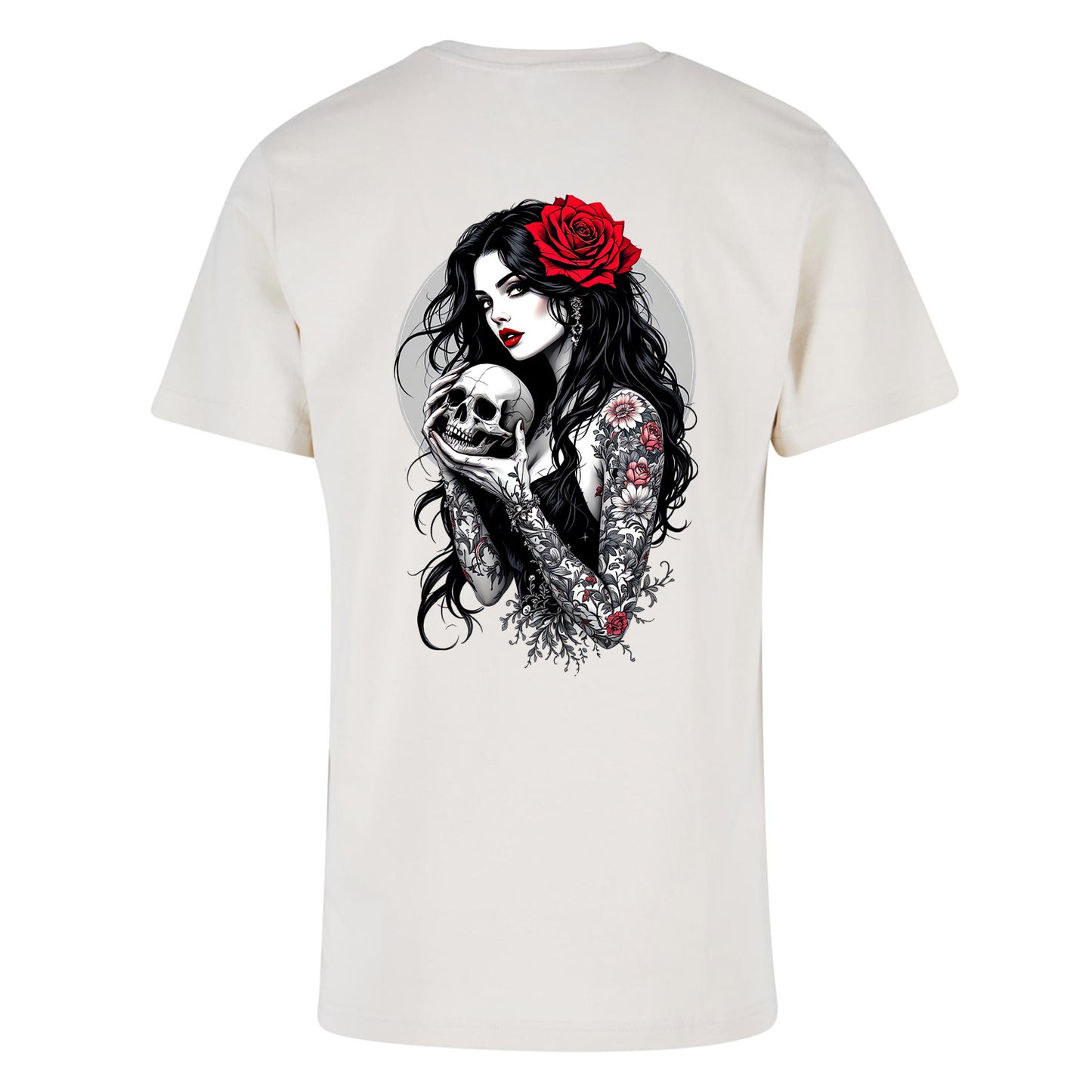 T-Shirt - Gothic Girl with Skull