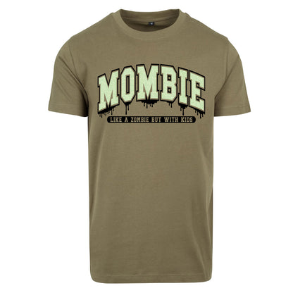 T-Shirt Shirt - Mombie - Druck Glitter Grün