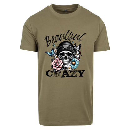T-Shirt Shirt - Beautiful Crazy Skull