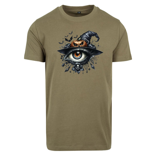 T-Shirt Shirt - Halloween Auge Kürbis Hut