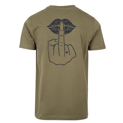 T-Shirt Shirt - Lippen Lips Mittelfinger