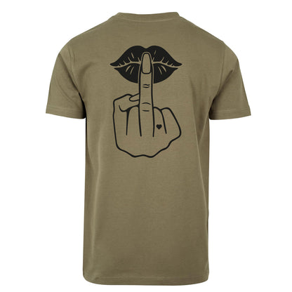 T-Shirt Shirt - Lippen Lips Mittelfinger