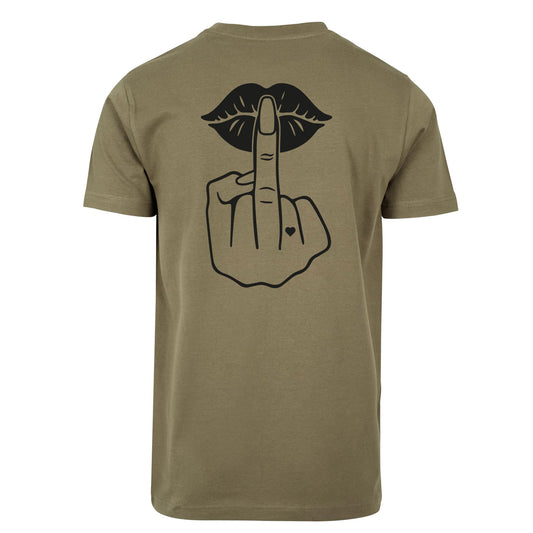 T-Shirt Shirt - Lippen Lips Mittelfinger