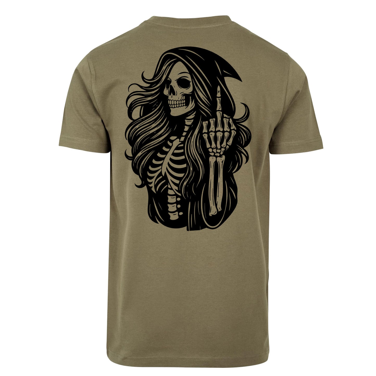 T-Shirt Shirt - Skull Woman Mittelfinger