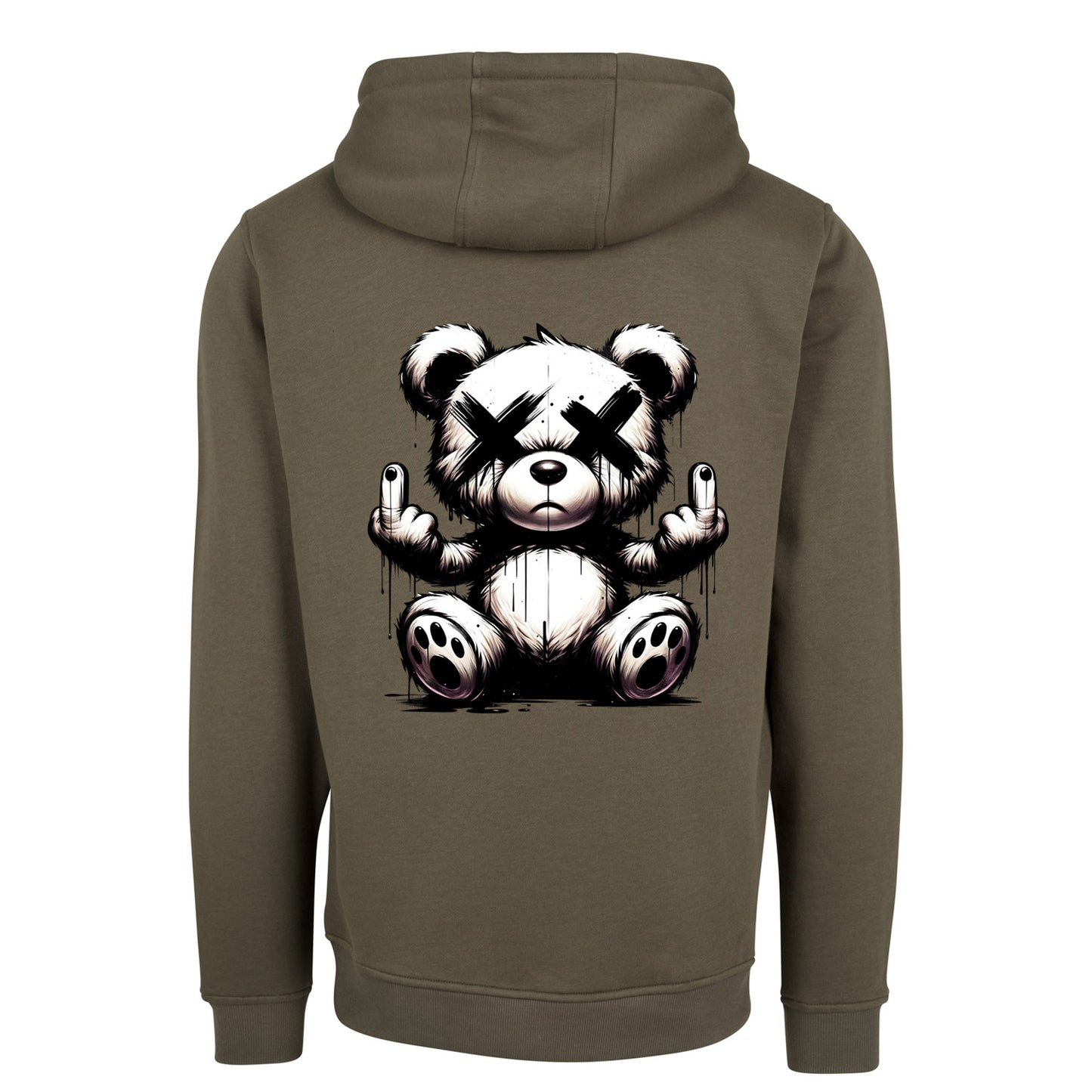 Urban Streetstyle Hoodie – Rebel Teddy Bär Motiv Hoodie Unisex
