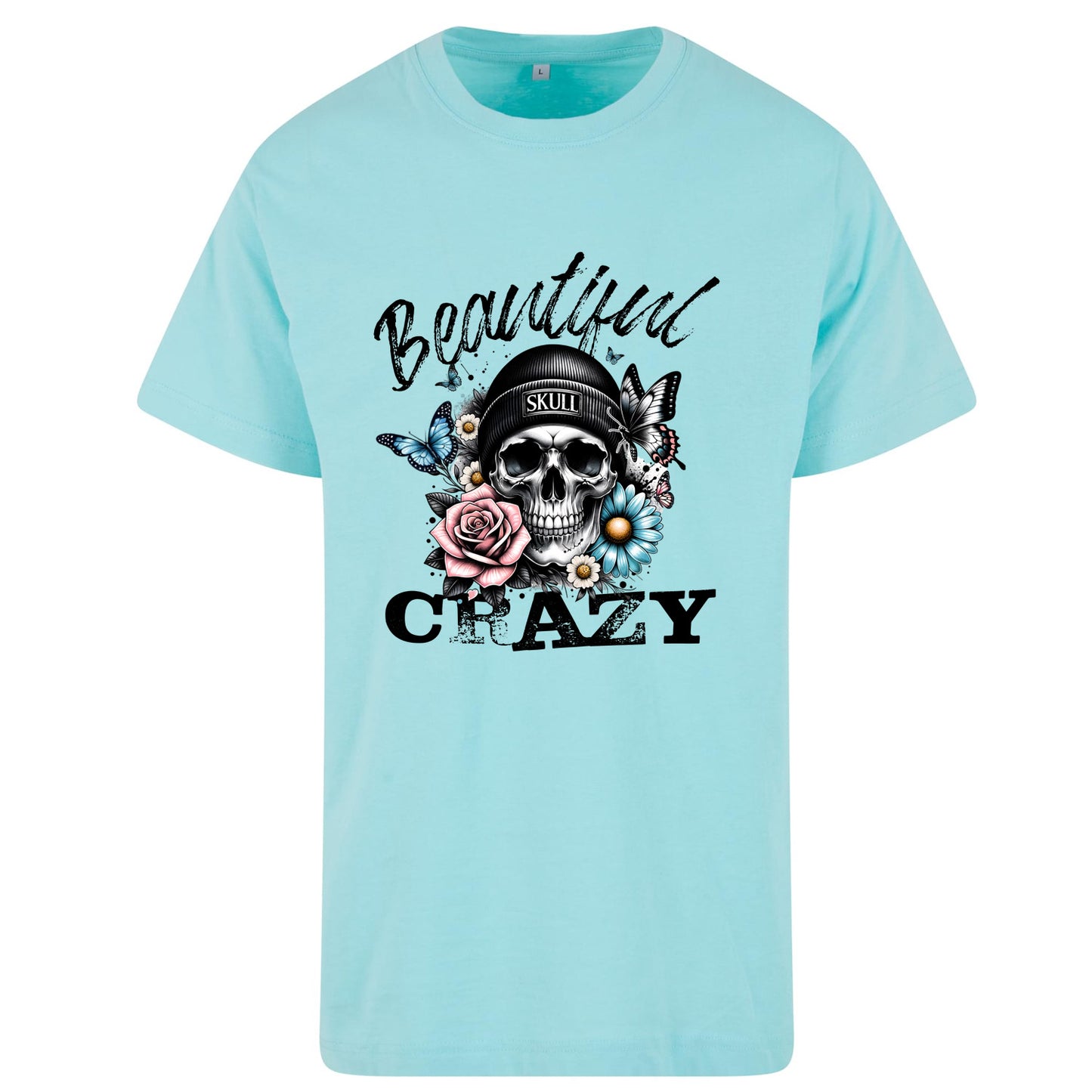 T-Shirt Shirt - Beautiful Crazy Skull
