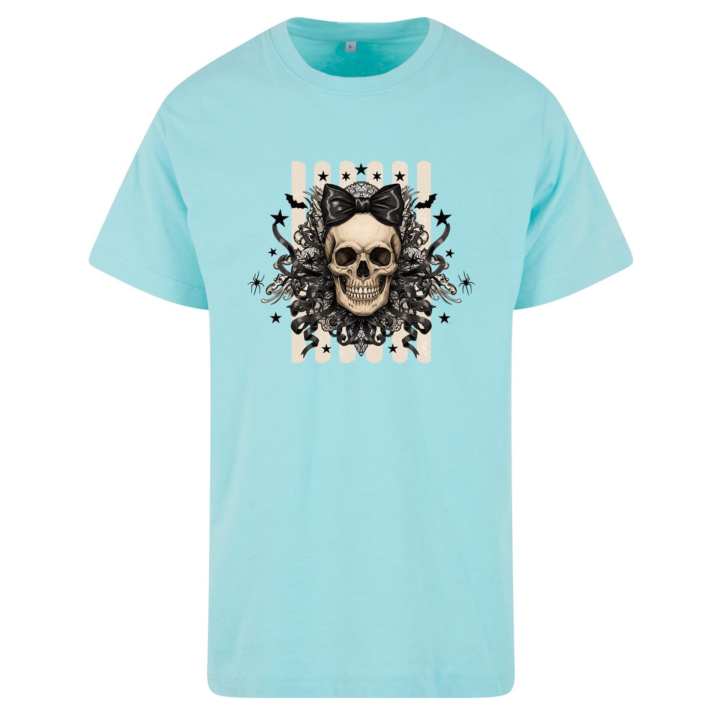 T-Shirt Shirt - Black Ribbon Skull