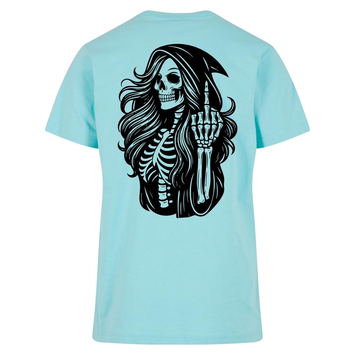 T-Shirt Shirt - Skull Woman Mittelfinger
