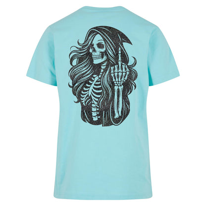 T-Shirt Shirt - Skull Woman Mittelfinger