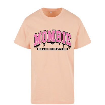 T-Shirt Shirt - Mombie - Druck Neon Glitter Rosa
