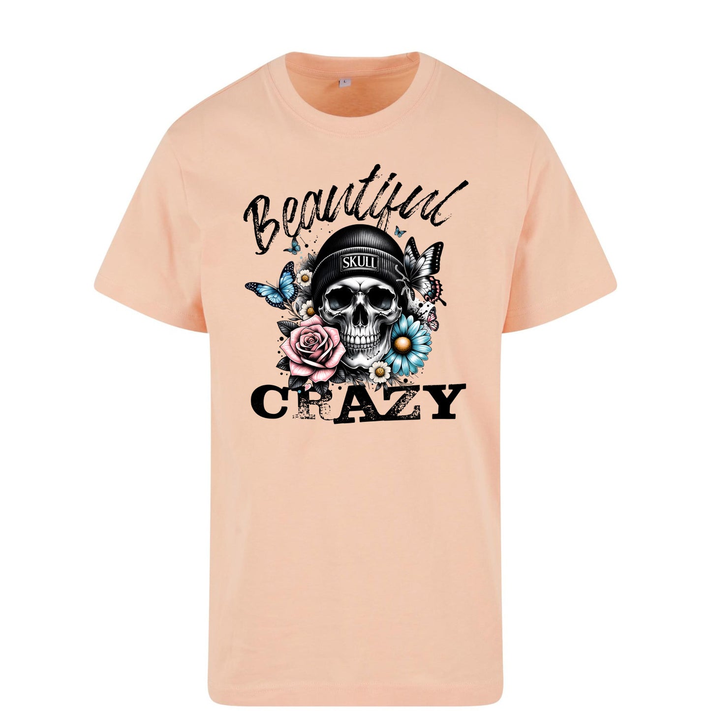 T-Shirt Shirt - Beautiful Crazy Skull