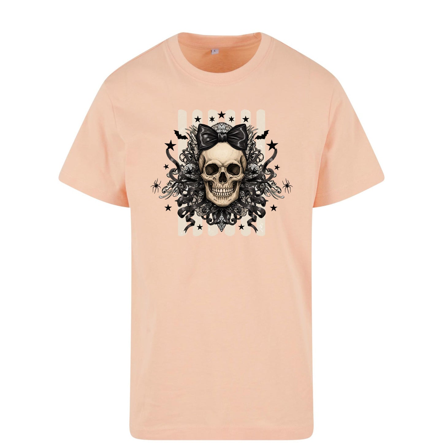 T-Shirt Shirt - Black Ribbon Skull
