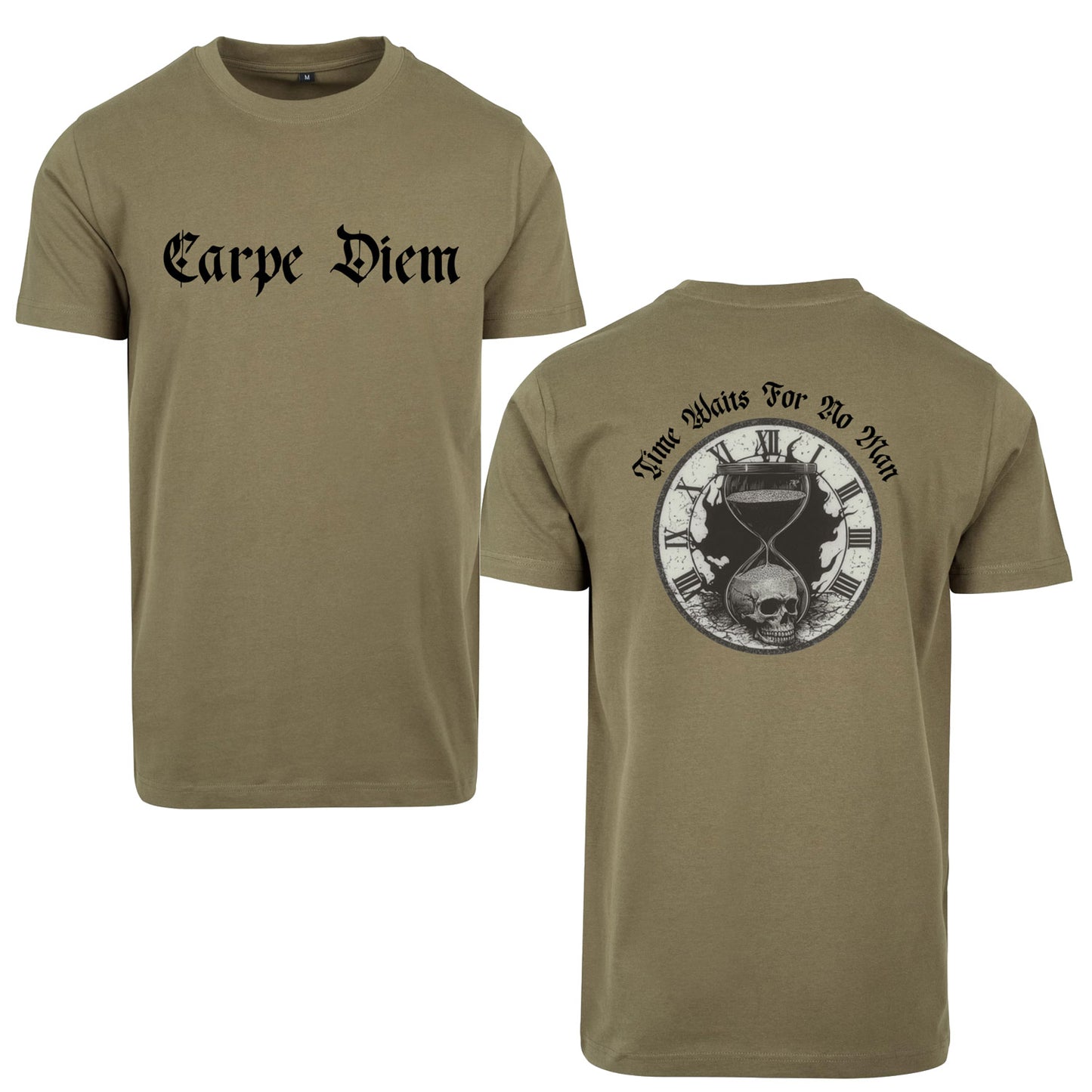 T-Shirt Shirt - Time waits for no man (die Zeit wartet auf niemanden)