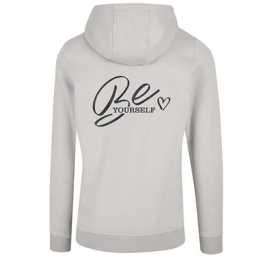 ZIP Hoodie -  Be Yourself - Druck Schwarz - verschiedene Farben zur Auswahl