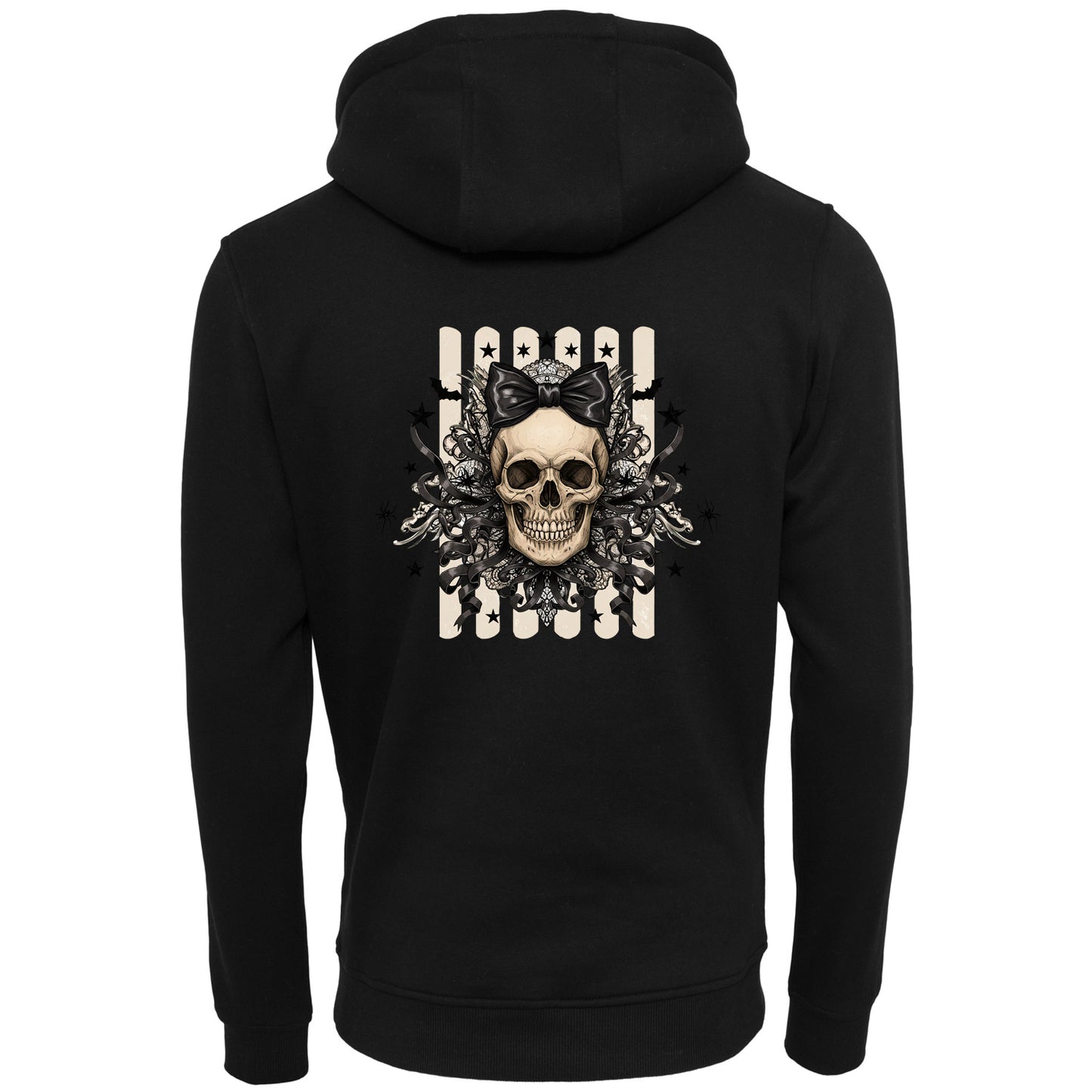 ZIP Hoodie - Black Ribbon Skull
