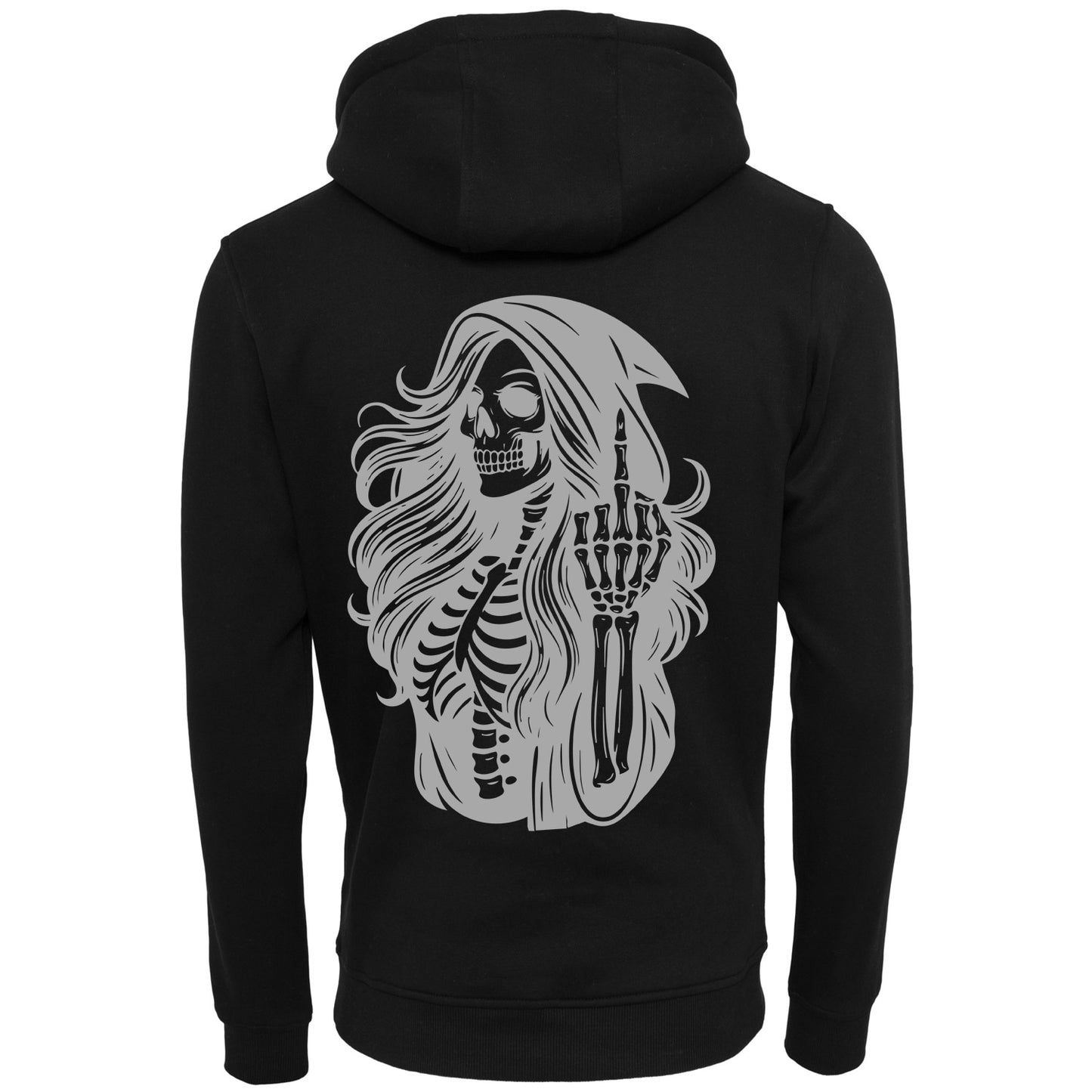 ZIP Hoodie - Skull Woman Mittelfinger