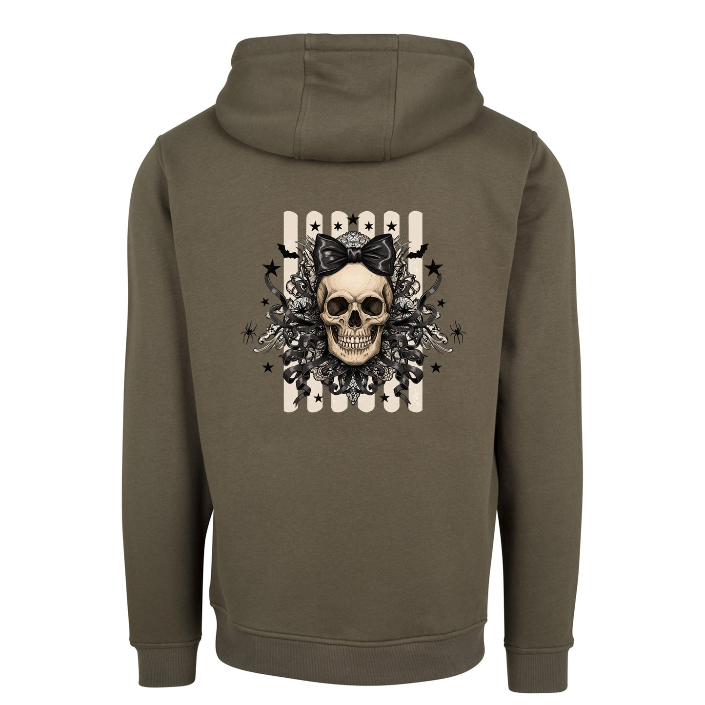 ZIP Hoodie - Black Ribbon Skull