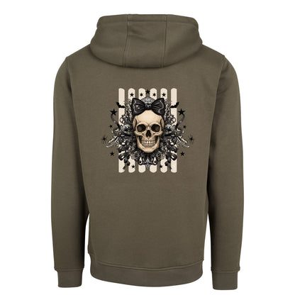 ZIP Hoodie - Black Ribbon Skull