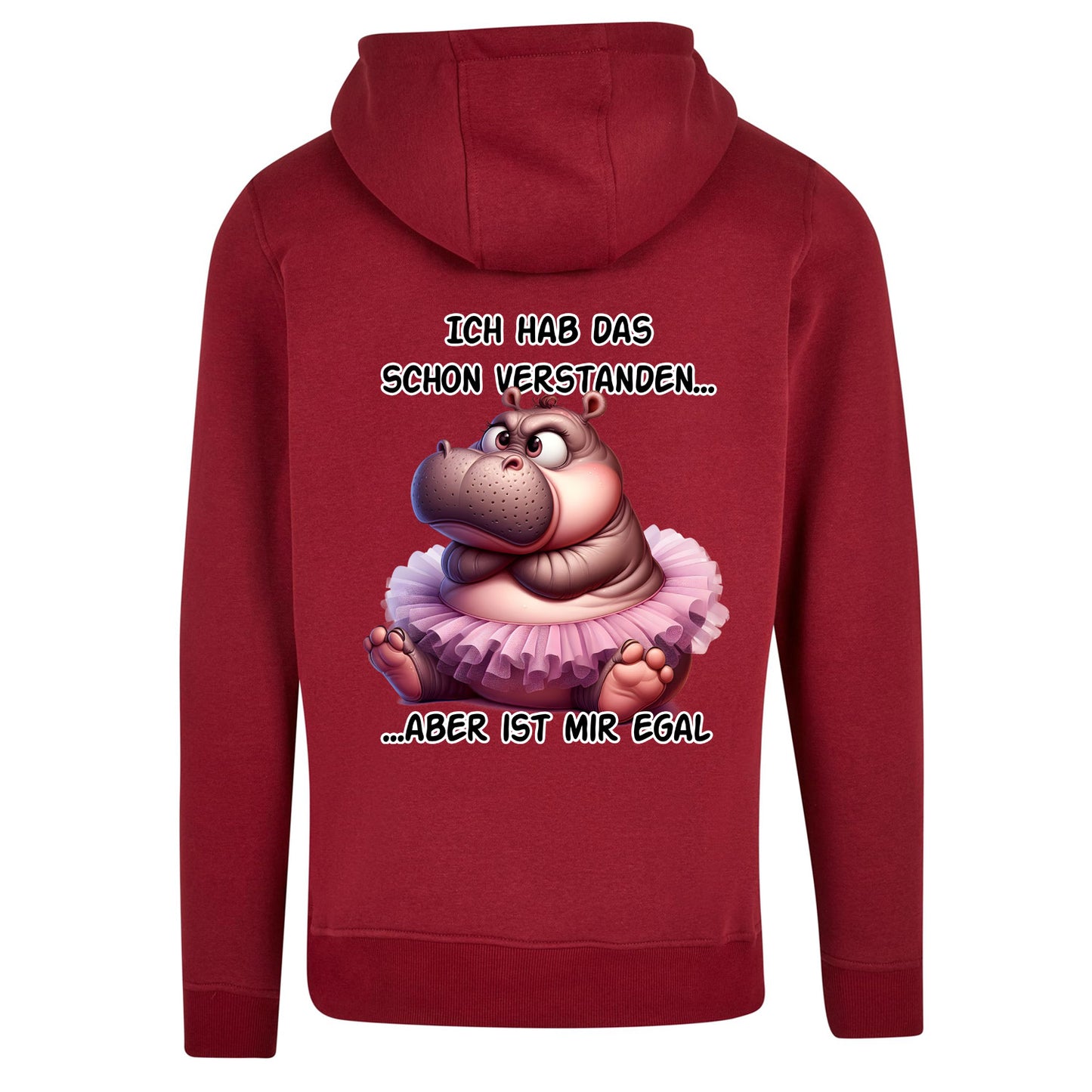 ZIP Hoodie - Ich hab das schon verstanden... Nilpferd