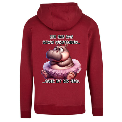 ZIP Hoodie - Ich hab das schon verstanden... Nilpferd