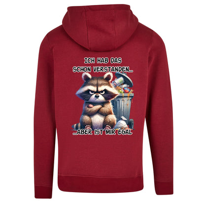 ZIP Hoodie - Ich hab das schon verstanden... Waschbär