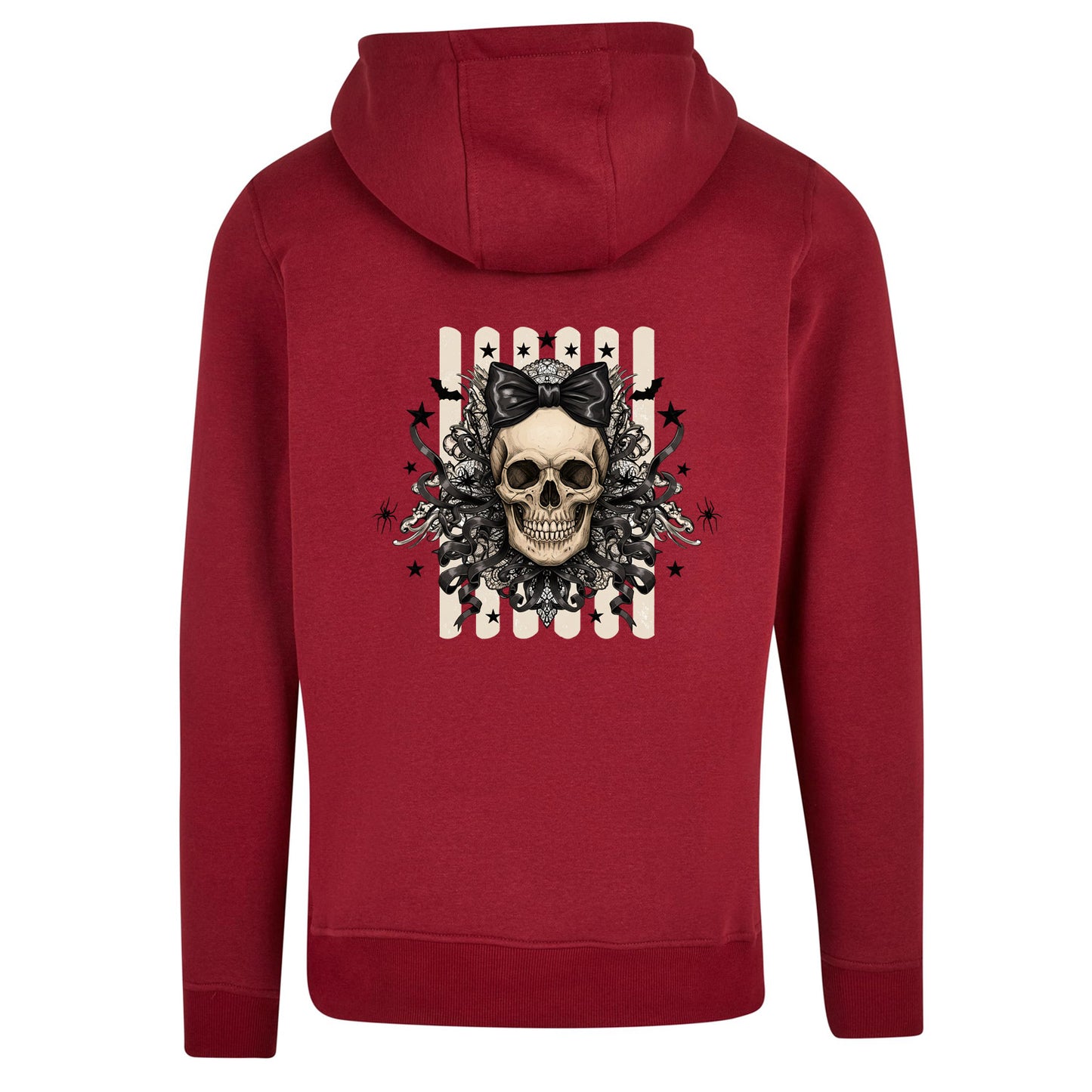 ZIP Hoodie - Black Ribbon Skull