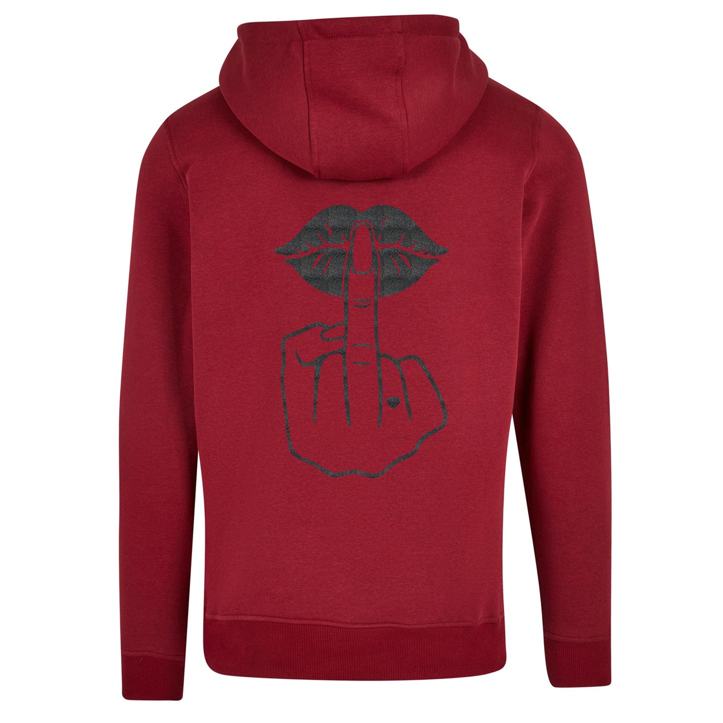 ZIP Hoodie - Lippen Lips Mittelfinger
