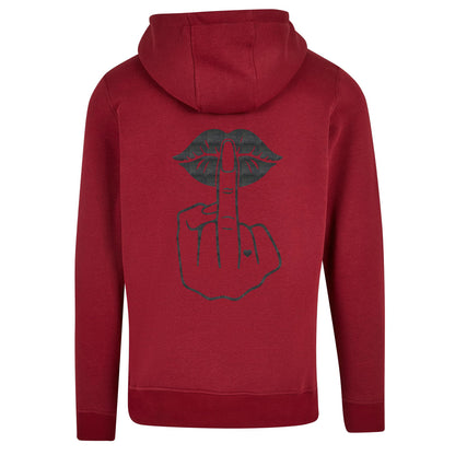 ZIP Hoodie - Lippen Lips Mittelfinger