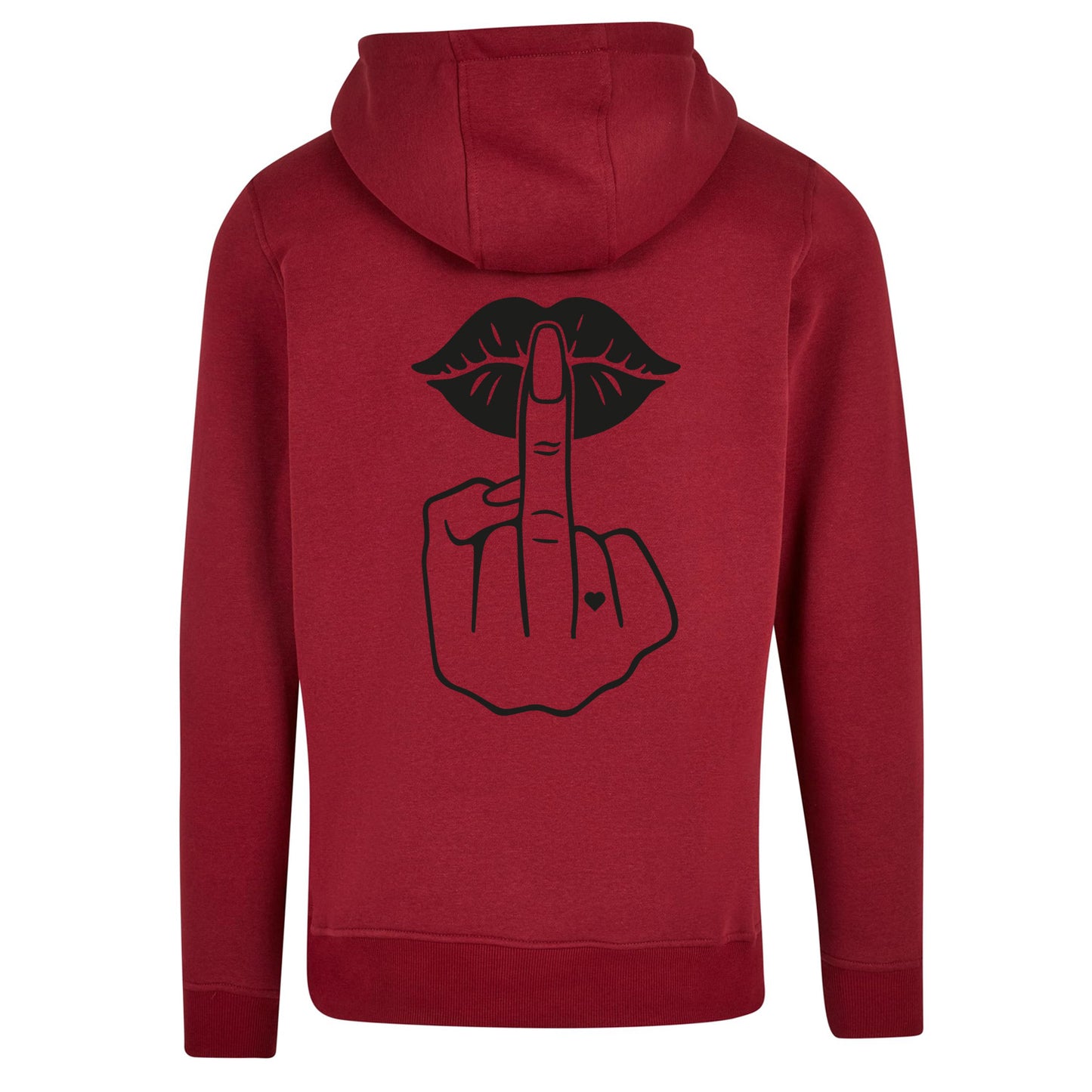 ZIP Hoodie - Lippen Lips Mittelfinger