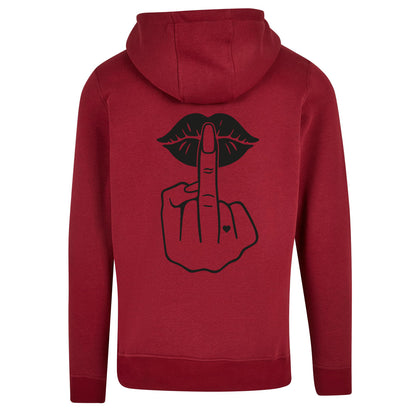 ZIP Hoodie - Lippen Lips Mittelfinger