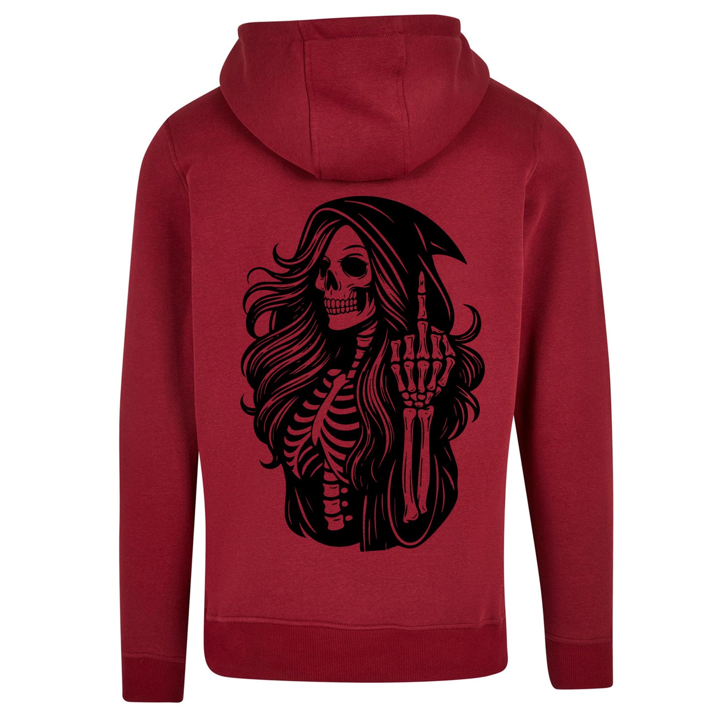 ZIP Hoodie - Skull Woman Mittelfinger