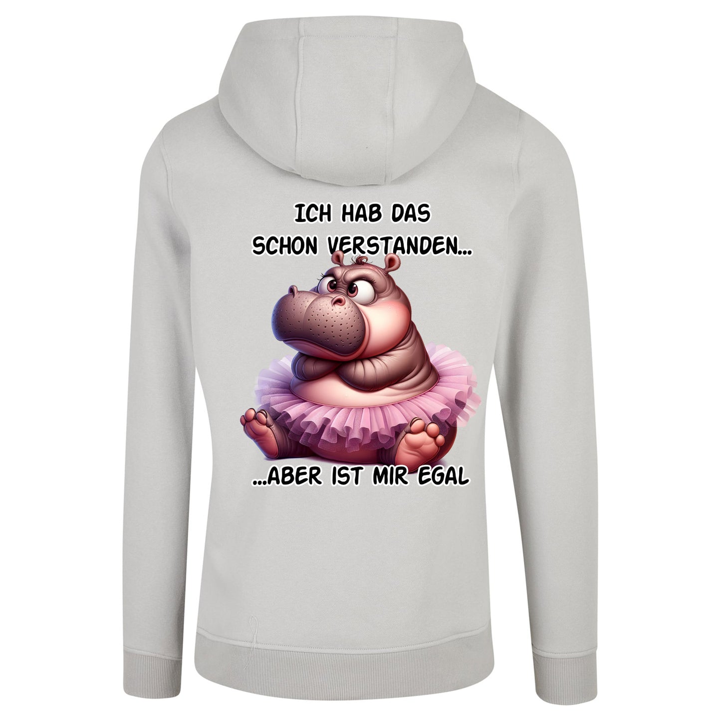 ZIP Hoodie - Ich hab das schon verstanden... Nilpferd