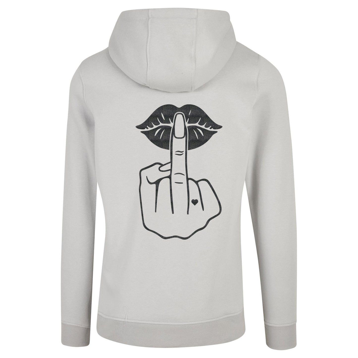 ZIP Hoodie - Lippen Lips Mittelfinger