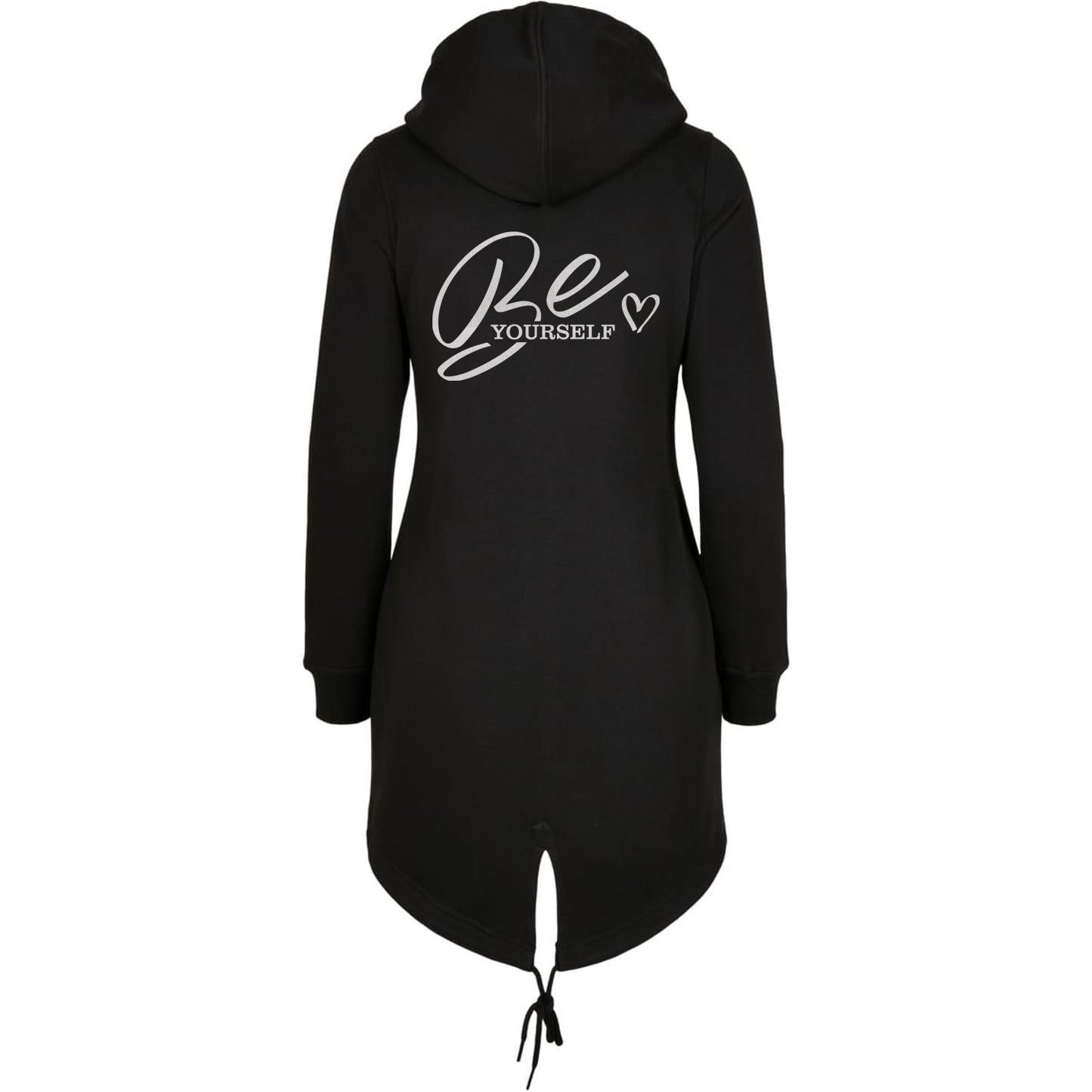 ZIP Parka Schwarz - Be Yourself Weiß Rainbow Glitter Druck