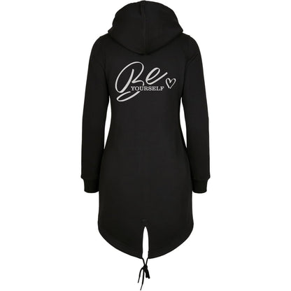 ZIP Parka Schwarz - Be Yourself Weiß Rainbow Glitter Druck