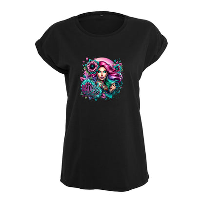 Ladies Extended Shoulder T-Shirt - badass Woman