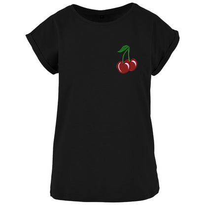 Ladies Extended Shoulder T-Shirt - Kirsche Cherry Stick