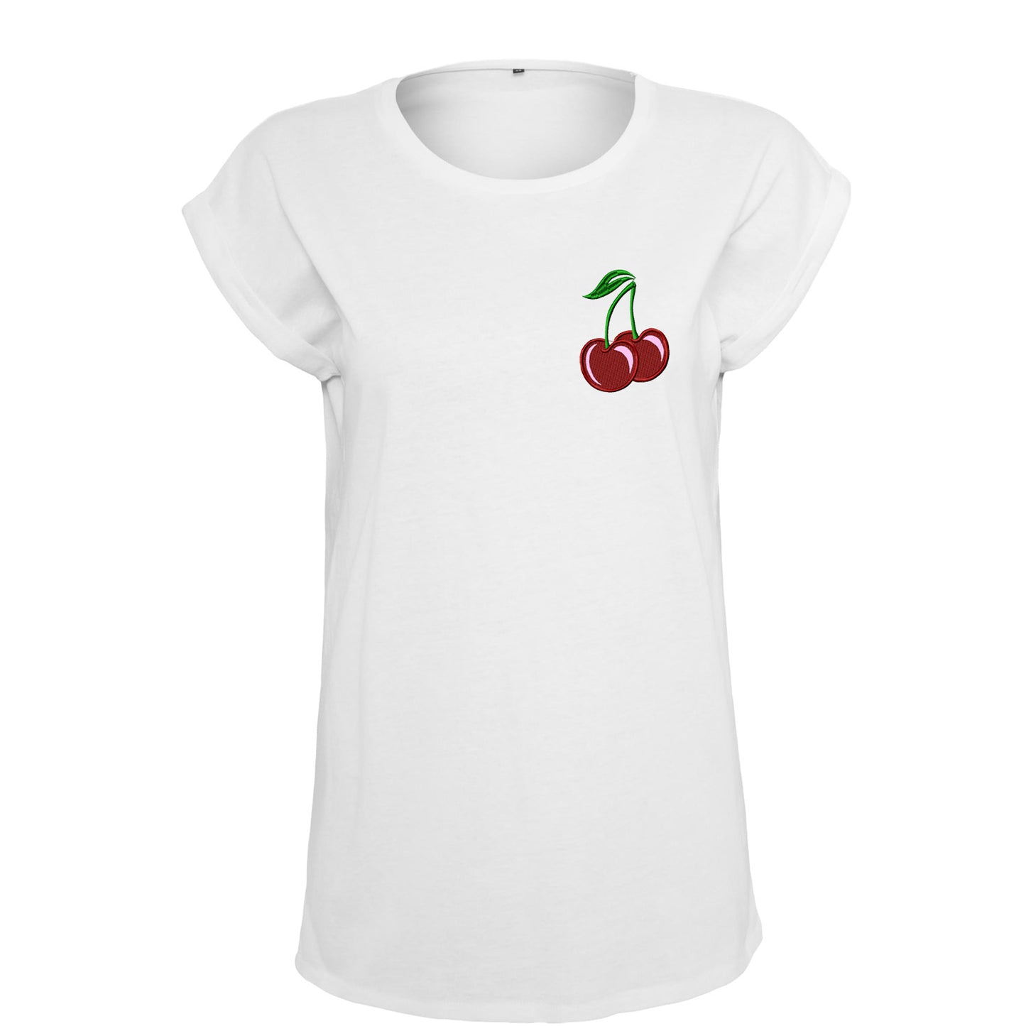 Ladies Extended Shoulder T-Shirt - Kirsche Cherry Stick