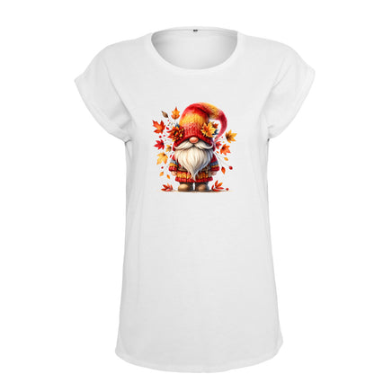 Ladies Extended Shoulder T-Shirt - Autumn Gnome